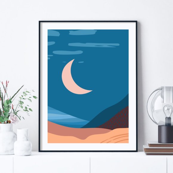 2/$35 Modern Minimalist Boho Lanscape Wall Art Print Home Decor [No Frame] - Picture 3 of 6